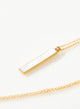 MOTHER OF THE PEARL PLATE GOLD PLATED NECKLACE