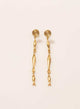 FISH & CIRCLES GOLD PLATED EARRINGS