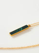 MALACHITE PLATE GOLD PLATED NECKLACE