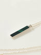 MALACHITE PLATE SILVER NECKLACE