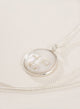 Moon face Mother of pearl silver necklace (PRE-ORDER)