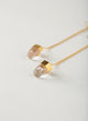 PENDULUM QUARTZ GOLD PLATED EARRINGS