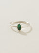 Malachite silver ring
