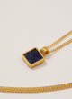 Lapis lazuli square gold plated necklace