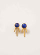 EAR JACKET LAPIS LAZULI GOLD PLATED EARRINGS