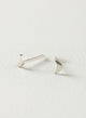 Tiny crescent moon silver earrings