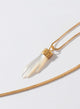 Magician hand Mother of pearl gold plated necklace (PRE-0RDER)