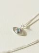 Eye of god opal silver necklace